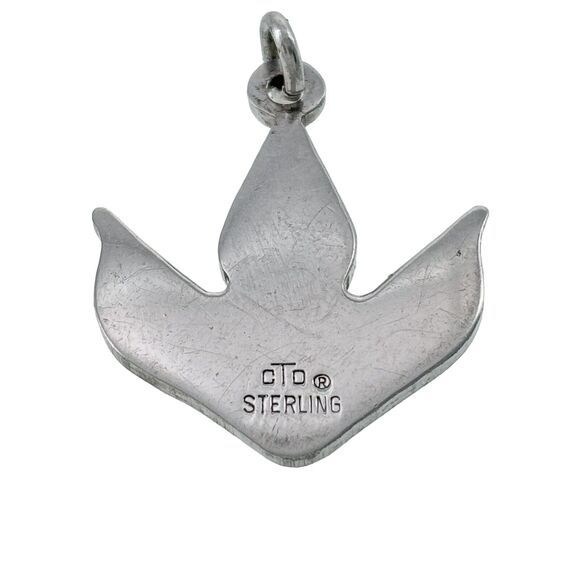 Vintage O.C. Tanner Sterling Silver 925 Religious Three Flame Charm Pendant - Picture 3 of 5